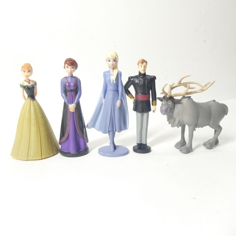 Frozen Character Figures PVC Cake Topper Toys Lot of 5
